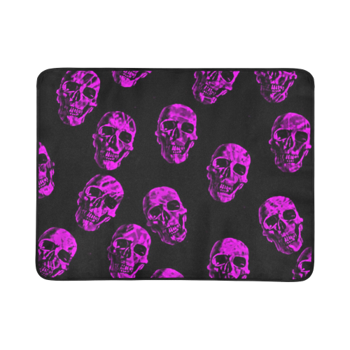 purple skulls Beach Mat 78"x 60"