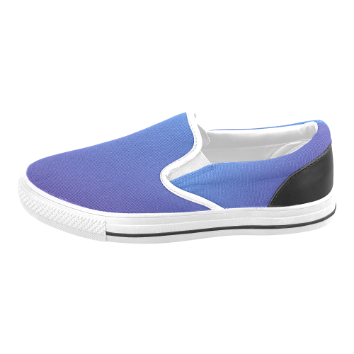 Blue Blush Men's Slip-on Canvas Shoes (Model 019)