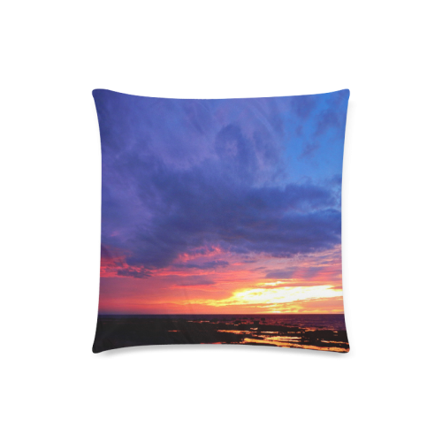 Evening's Face Custom Zippered Pillow Case 18"x18"(Twin Sides)