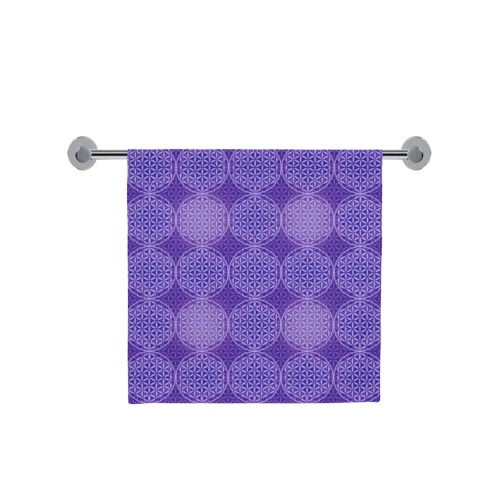 FLOWER OF LIFE stamp pattern purple violet Bath Towel 30"x56"
