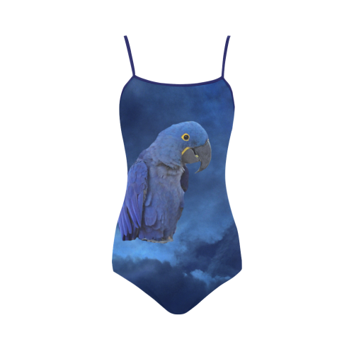 Hyacinth Macaw Strap Swimsuit ( Model S05)