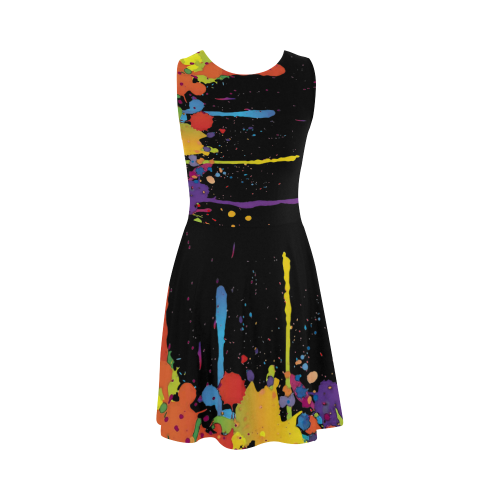 Crazy multicolored running SPLASHES Atalanta Sundress (Model D04)