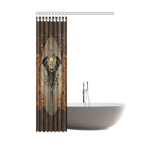 Dragon with swords and wings Shower Curtain 48"x72"