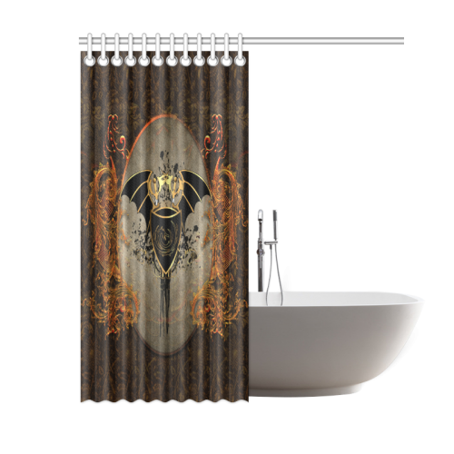 Dragon with swords and wings Shower Curtain 60"x72"