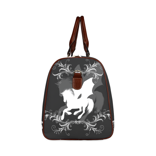 Wonderful white unicorn Waterproof Travel Bag/Small (Model 1639)