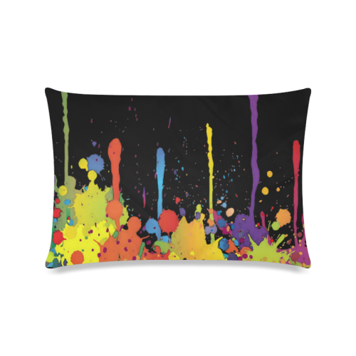 Crazy multicolored running SPLASHES Custom Zippered Pillow Case 16"x24"(Twin Sides)