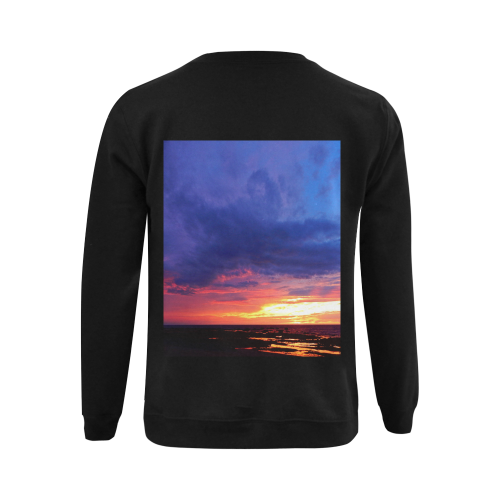 Evening's Face Gildan Crewneck Sweatshirt(NEW) (Model H01)