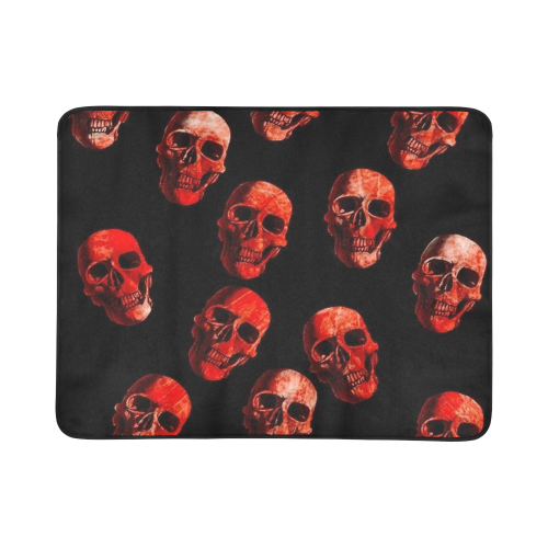 skulls red Beach Mat 78"x 60"