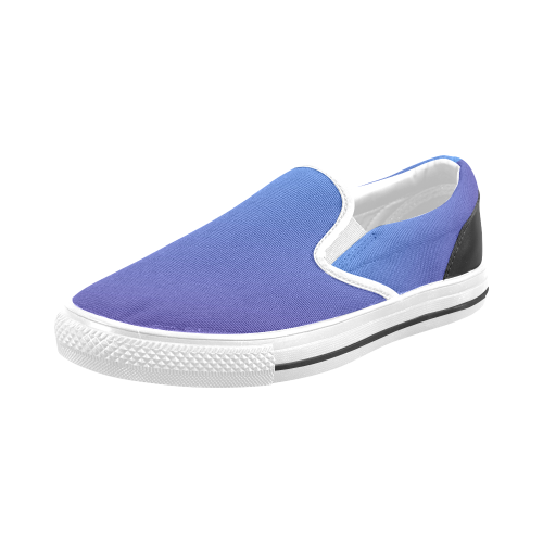 Blue Blush Men's Slip-on Canvas Shoes (Model 019)