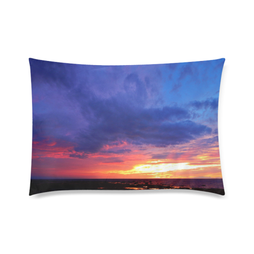 Evening's Face Custom Zippered Pillow Case 20"x30"(Twin Sides)