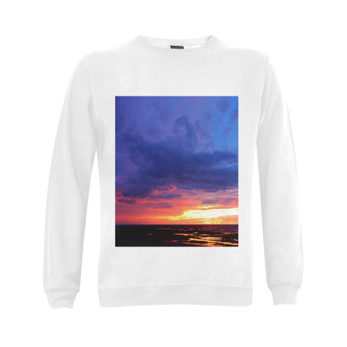 Evening's Face Gildan Crewneck Sweatshirt(NEW) (Model H01)