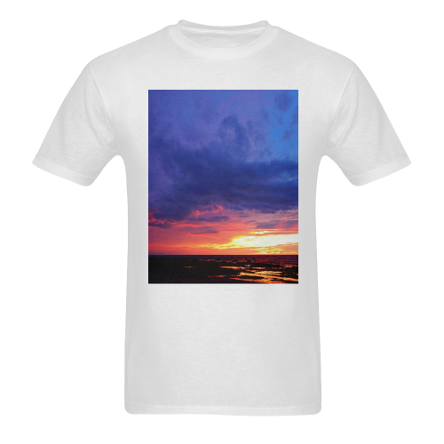 Evening's Face Sunny Men's T- shirt (Model T06)