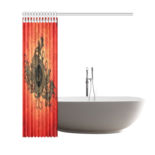 Decorative design, red and black Shower Curtain 69"x72"