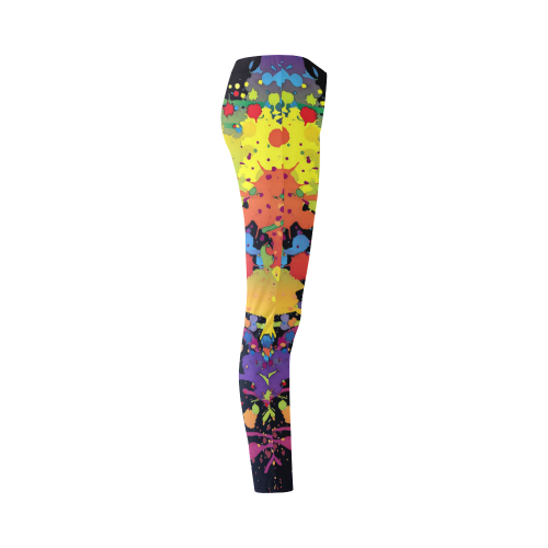 Crazy multicolored running SPLASHES Cassandra Women's Leggings (Model L01)