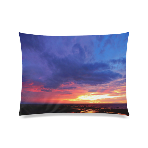 Evening's Face Custom Zippered Pillow Case 20"x26"(Twin Sides)