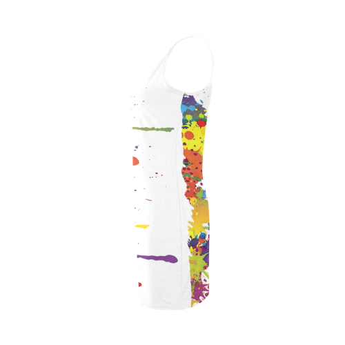 Crazy multicolored running SPLASHES Medea Vest Dress (Model D06)