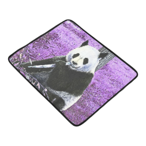 funky lilac panda Beach Mat 78"x 60"