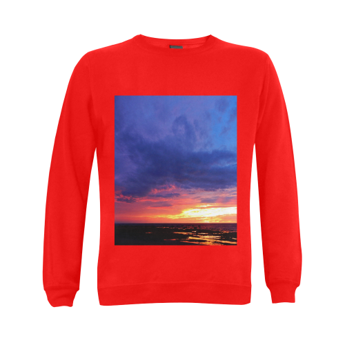 Evening's Face Gildan Crewneck Sweatshirt(NEW) (Model H01)