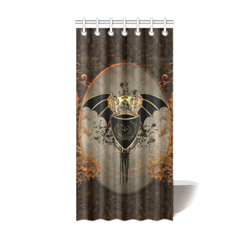 Dragon with swords and wings Shower Curtain 36"x72"