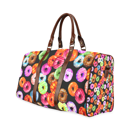 Colorful Yummy DONUTS pattern Waterproof Travel Bag/Large (Model 1639)