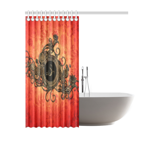 Decorative design, red and black Shower Curtain 60"x72"