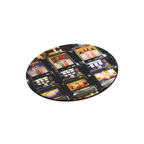 Lucky Slot Machines - Dream Machines Round Mousepad
