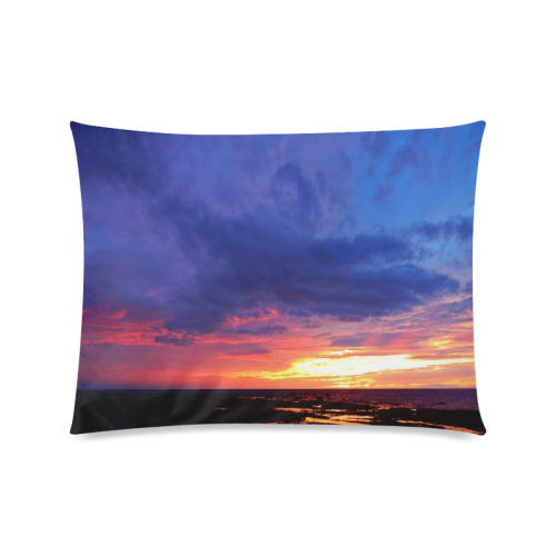 Evening's Face Custom Zippered Pillow Case 20"x26"(Twin Sides)