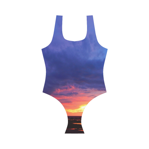 Evening's Face Vest One Piece Swimsuit (Model S04)