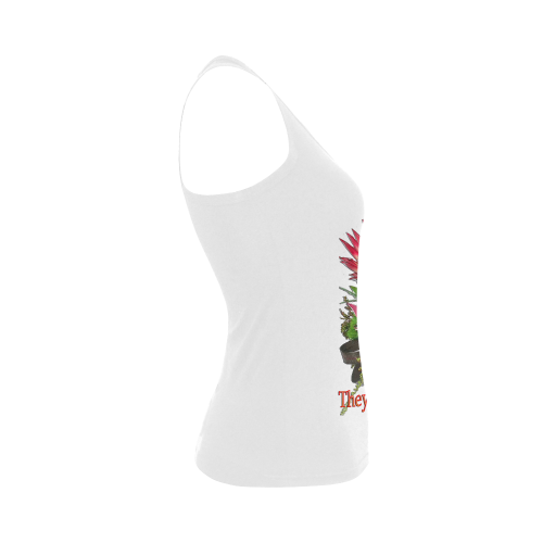 Protea;s from my garden Women's Shoulder-Free Tank Top (Model T35)