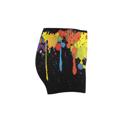 Crazy multicolored running SPLASHES Briseis Skinny Shorts (Model L04)