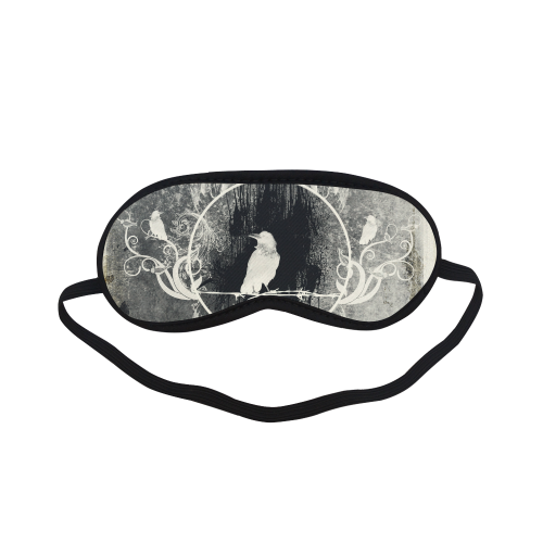 The crow with flowers, vintage design Sleeping Mask