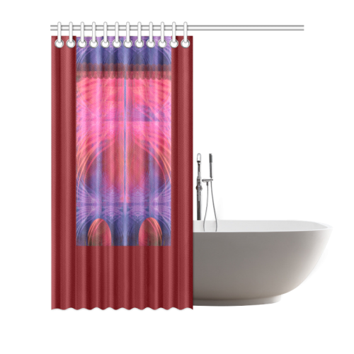 red night Shower Curtain 66"x72"