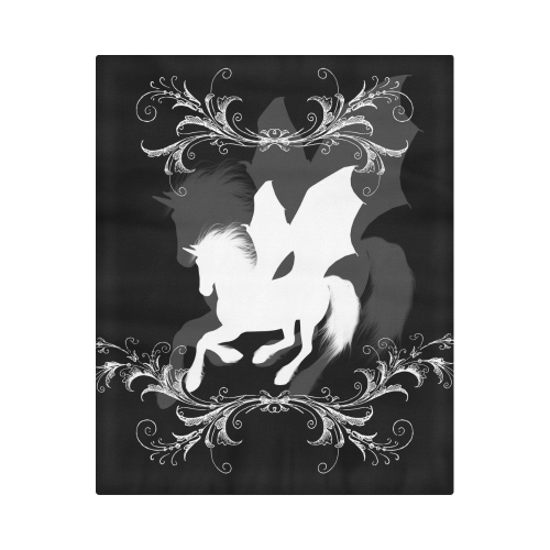 Wonderful white unicorn Duvet Cover 86"x70" ( All-over-print)