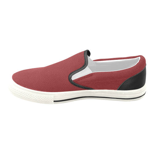 Ombre Red Sands Women's Unusual Slip-on Canvas Shoes (Model 019)