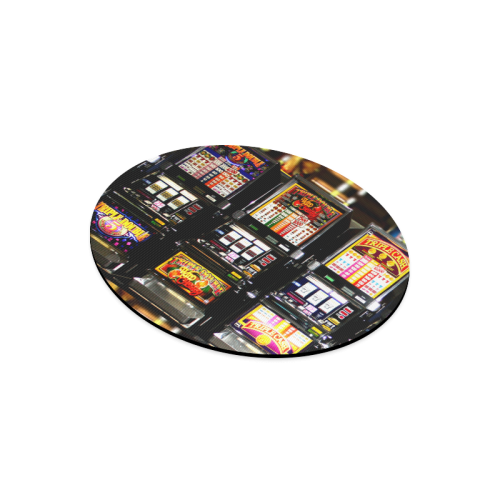 Lucky Slot Machines - Dream Machines Round Mousepad