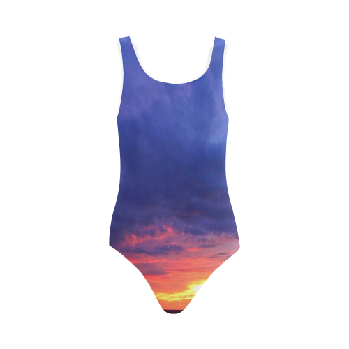 Evening's Face Vest One Piece Swimsuit (Model S04)