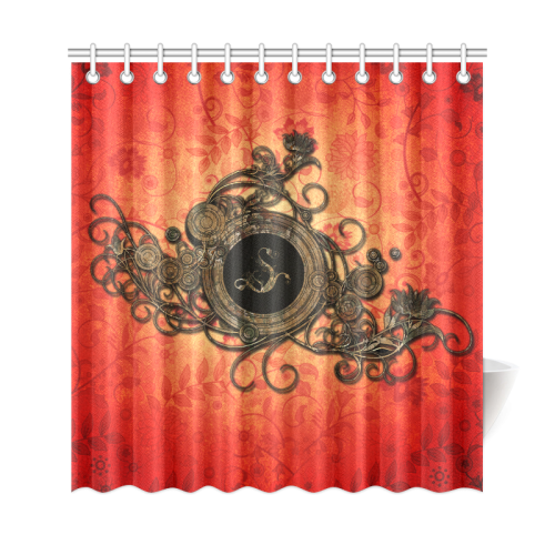 Decorative design, red and black Shower Curtain 69"x72"