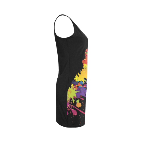 Crazy multicolored running SPLASHES Medea Vest Dress (Model D06)