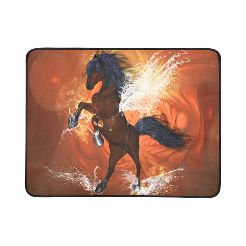 Awesome horse with water wings Beach Mat 78"x 60"