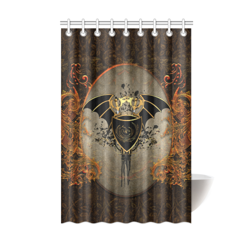 Dragon with swords and wings Shower Curtain 48"x72"