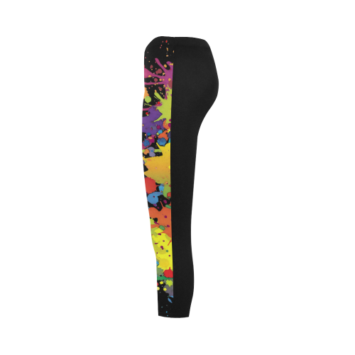 Crazy multicolored running SPLASHES Capri Legging (Model L02)