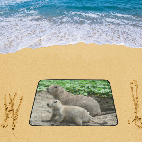 prairie dogs 04 Beach Mat 78"x 60"