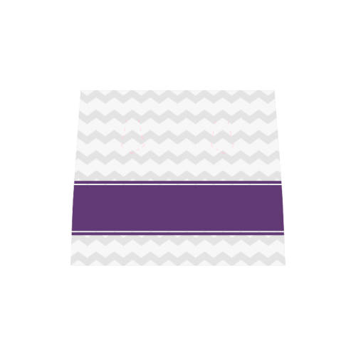 Dark Lilac Ribbon Name Customize  Grey Chevron Zig Zag Boston Handbag (Model 1621)