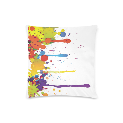 Crazy multicolored running SPLASHES Custom Zippered Pillow Case 16"x16" (one side)