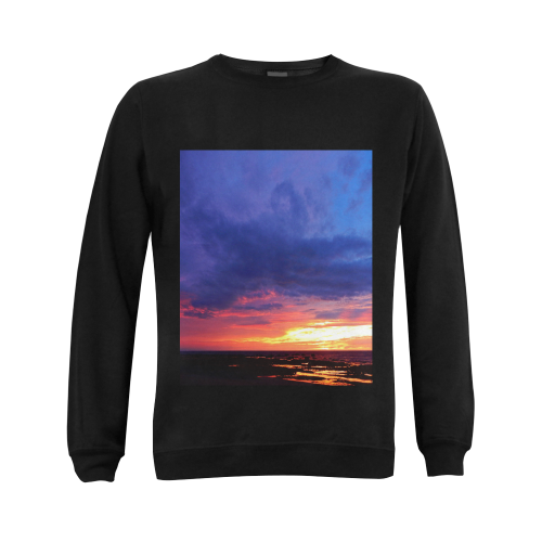 Evening's Face Gildan Crewneck Sweatshirt(NEW) (Model H01)