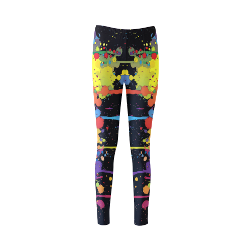 Crazy multicolored running SPLASHES Cassandra Women's Leggings (Model L01)