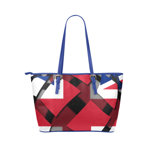 The Flag of United Kingdom Leather Tote Bag/Large (Model 1651)