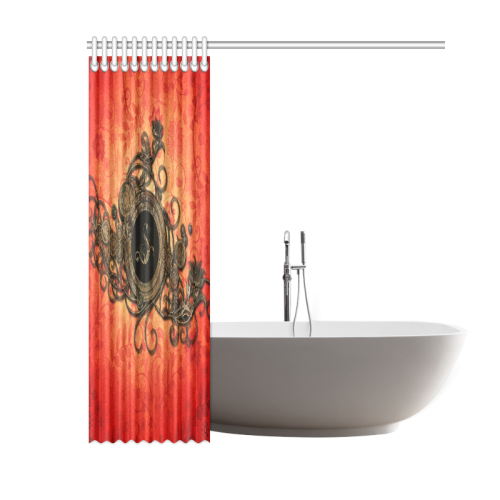 Decorative design, red and black Shower Curtain 60"x72"