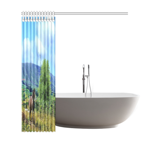 Mountain Side Gallop Shower Curtain 69"x72"