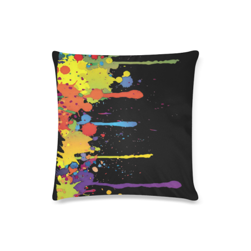 Crazy multicolored running SPLASHES Custom Zippered Pillow Case 16"x16"(Twin Sides)